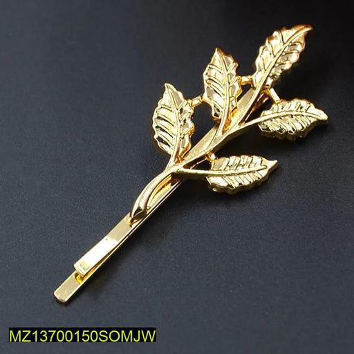 Golden Leaf Hairpin for Women Festive Fashion