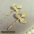 Golden Leaf Hairpins for Women Wedding Office Wear