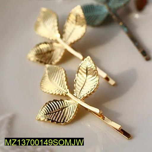 Golden Leaf Hairpins for Women Wedding Office Wear