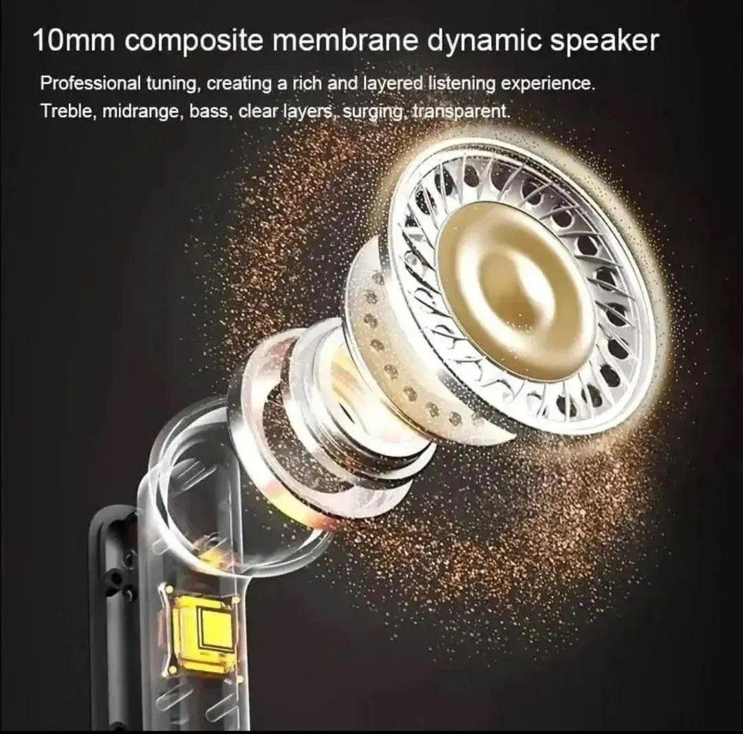 Wireless Earbuds with Charging Case Black Yellow