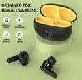 Wireless Earbuds with Charging Case Black Yellow