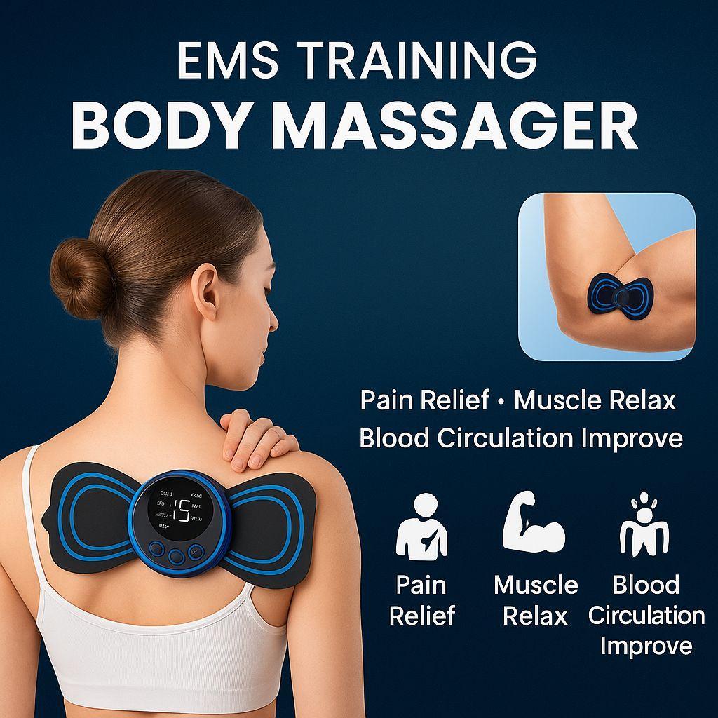 Mini Body Massager Pulse Neck Pain Relief EMS Butterfly Body Massager Men & Women