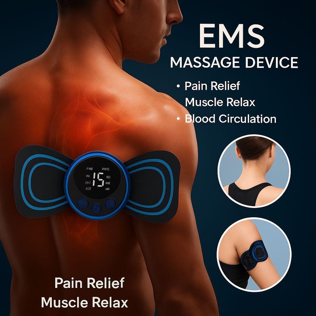 Mini Body Massager Pulse Neck Pain Relief EMS Butterfly Body Massager Men & Women