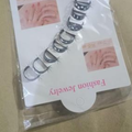 10 Piece Adjustable Black Alloy Ring Set for Women