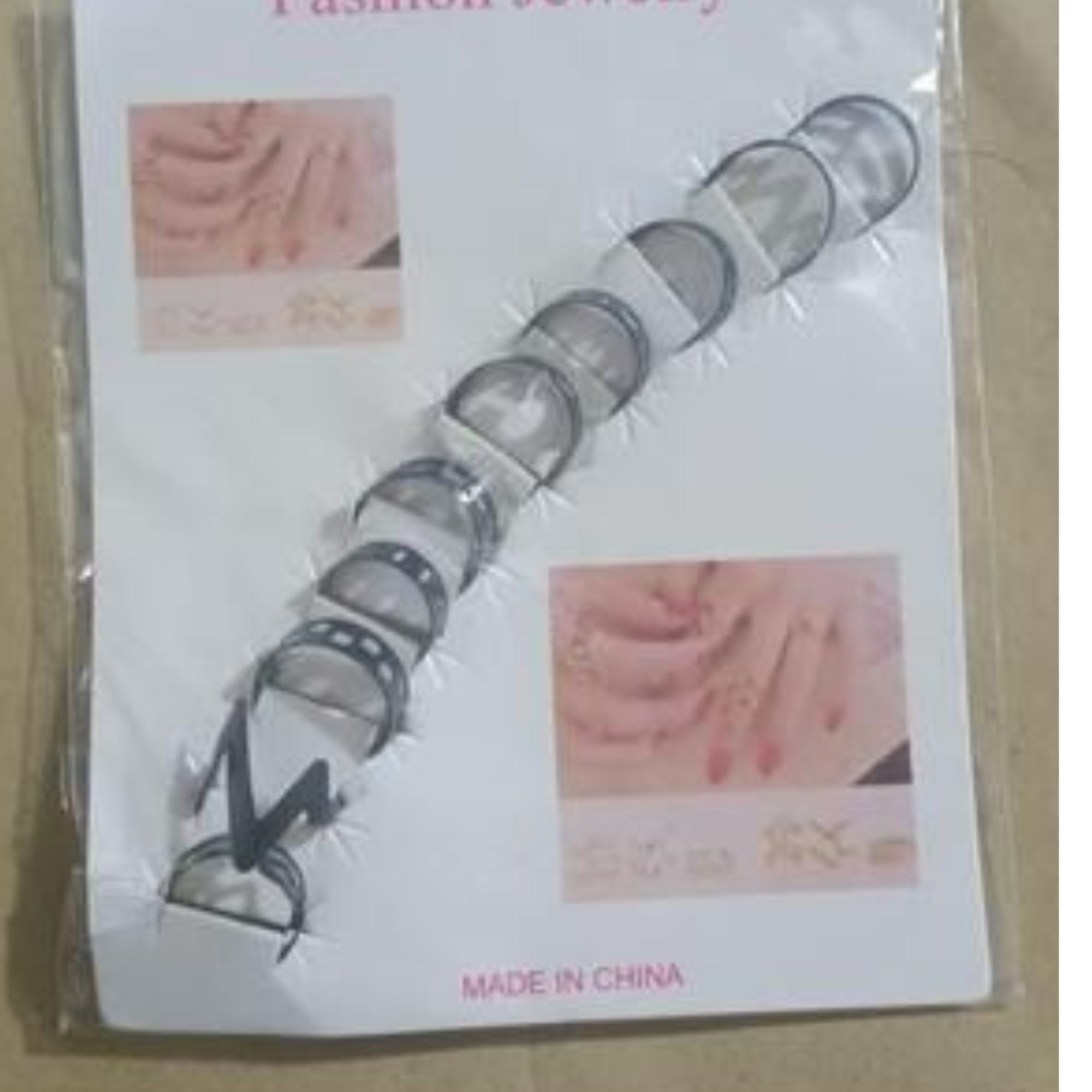 10 Piece Adjustable Black Alloy Ring Set for Women