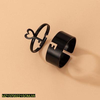 Black Lock & Key Couple Rings for Couples in Pakistan