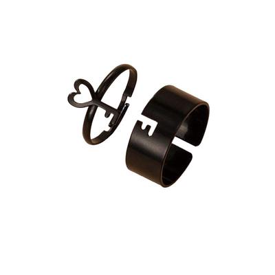 Black Lock & Key Couple Rings for Couples in Pakistan