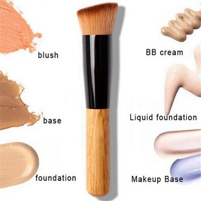 Professional Makeup Foundation Brush Wooden Handle 14.8cm