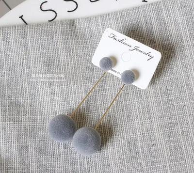 Pom Pom Drop Earrings Lightweight Alloy Daily Wear