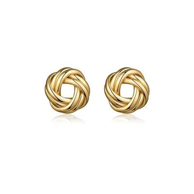 Golden Geometric Stud Earrings for Women