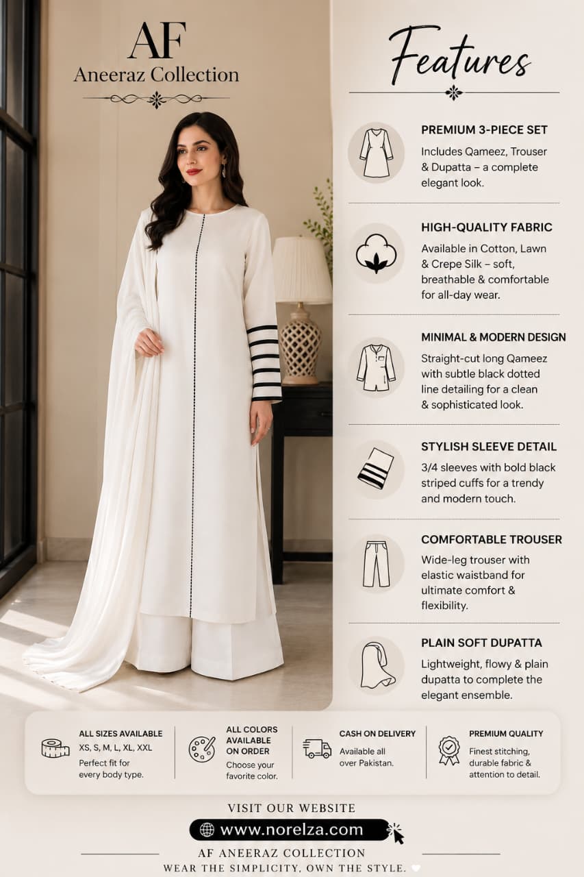 White Minimal 3-Piece Co-Ord Set for Women
