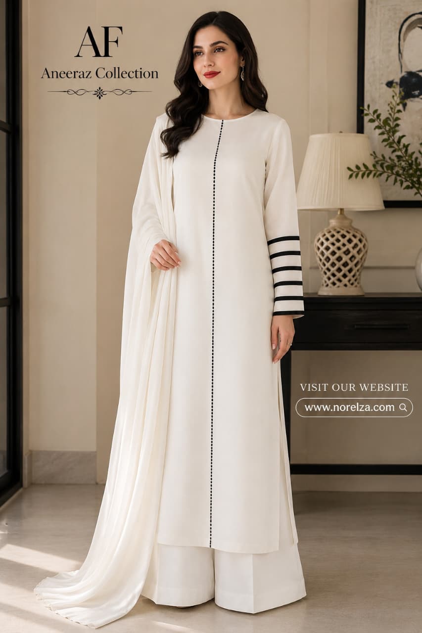 White Minimal 3-Piece Co-Ord Set for Women